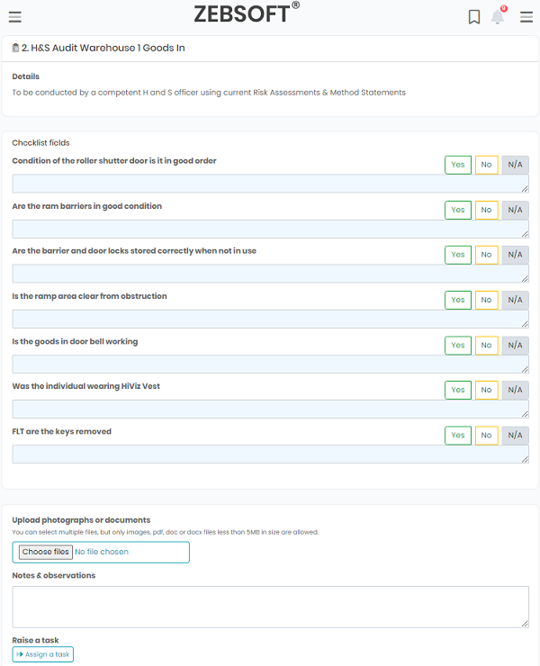 Use quick checklists for quick and communicated results