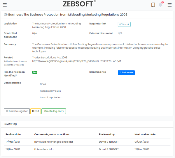 A simple and visible legal and regulatory compliance register, along with records, is pivotal for businesses, especially when considering the dual pillars of operations: business health and safety. Here's a closer examination of its importance: 1. **Transparency and Accountability**: A clear and visible register ensures that all stakeholders, from employees to management, understand the legal requirements and responsibilities. This promotes a culture of accountability, where each person knows their role in compliance. 2. **Facilitating Timely Compliance**: With a simple, organized register, businesses can easily track upcoming regulatory deadlines, ensuring they meet requirements on time and avoid penalties. 3. **Minimizing Litigation Risks**: Non-compliance can result in legal actions, penalties, and fines. A visible register helps businesses stay on top of their legal obligations, significantly reducing the risk of costly litigation. 4. **Stakeholder Confidence**: A transparent compliance record assures investors, partners, clients, and employees that the company operates ethically, adhering to all regulatory standards. This can enhance the company's reputation and instill trust among stakeholders. 5. **Operational Efficiency**: When legal and regulatory requirements are clearly documented and visible, businesses can integrate them into their operational processes seamlessly. This ensures that compliance is part of the routine, rather than a sporadic activity. 6. **Safety Assurance**: Especially in industries where safety is paramount, like construction or pharmaceuticals, adherence to regulations is directly tied to the safety of employees and end-users. A visible compliance record ensures that safety protocols are always up-to-date and in line with legal standards. 7. **Facilitating Audits and Inspections**: Regulatory bodies often conduct audits and inspections. Having a visible and organized register and record allows businesses to facilitate these checks more efficiently, leading to quicker and more favorable audit outcomes. 8. **Informed Decision Making**: A clear understanding of the legal landscape through a visible register equips business leaders with the necessary information to make strategic decisions, considering both business goals and compliance requirements. 9. **Financial Health**: Beyond the direct costs of potential fines, non-compliance can lead to lost business opportunities, increased insurance premiums, and reputational damage—all carrying financial implications. A well-maintained compliance register safeguards the company's financial health. 10. **Continuous Improvement**: By regularly updating and reviewing the compliance register, businesses can identify patterns, predict upcoming changes in the regulatory environment, and innovate their processes accordingly. In essence, a simple and visible legal and regulatory compliance register is not just a tool—it's a strategic asset that protects and guides the business. Given the complexities of the modern business environment, with ever-changing regulations, such a register becomes an invaluable resource for ensuring business longevity, stakeholder trust, and operational excellence.