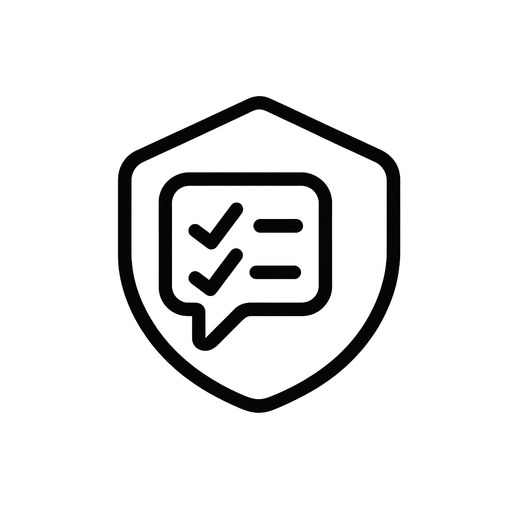 Shield with Checklist Icon