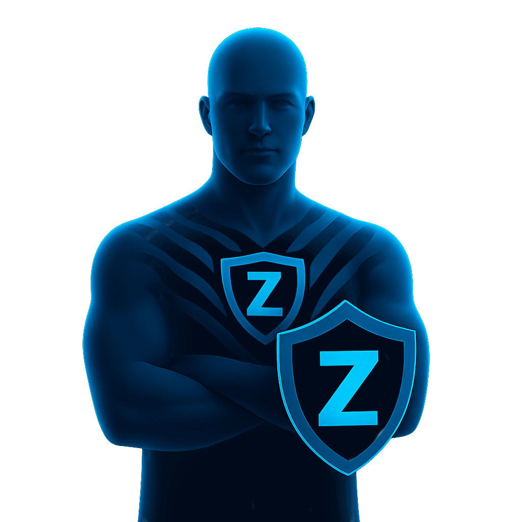 3D chrome shield to symbolize protection and reliability.