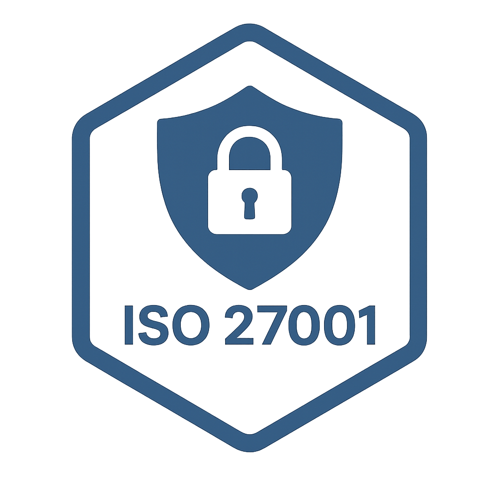 3D chrome shield to symbolize protection and reliability.
